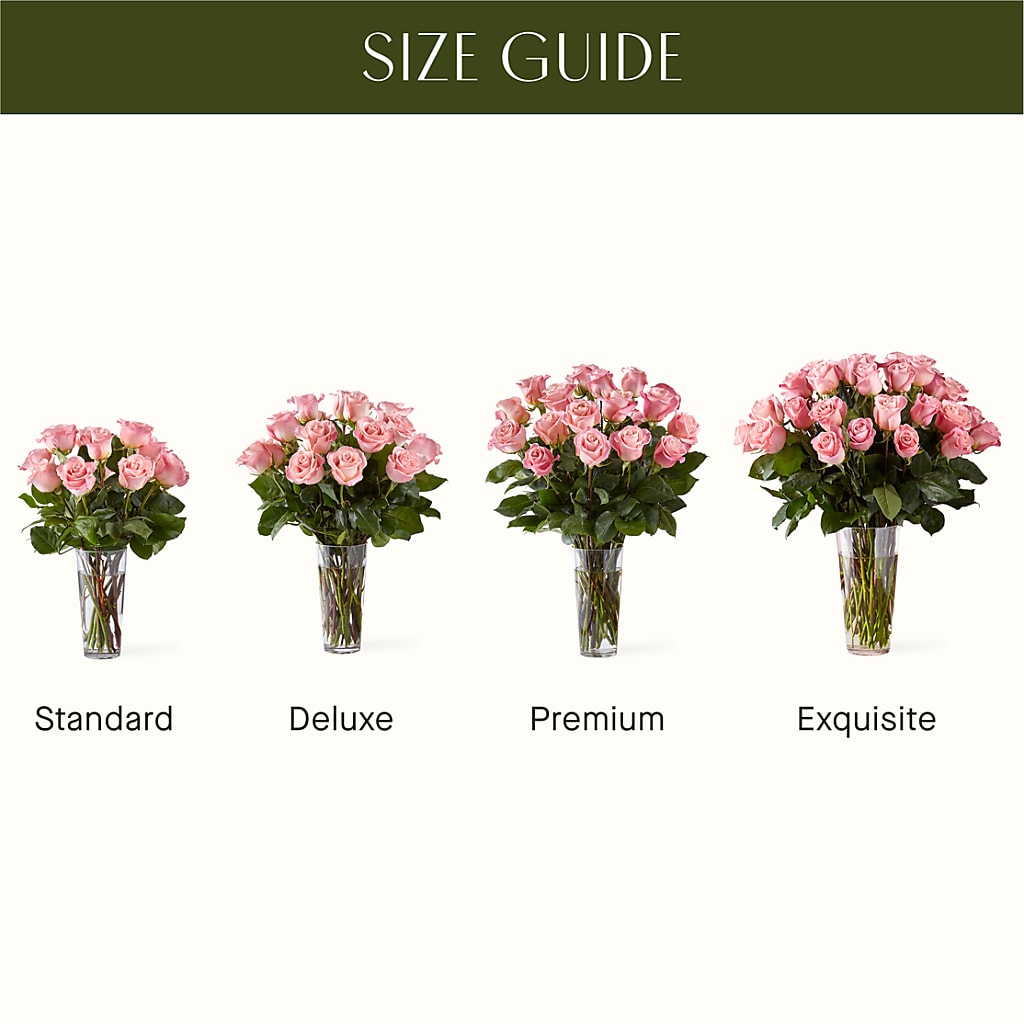 Long Stem Pink Rose Bouquet – Magnolia Floral Design, Santa Ana CA