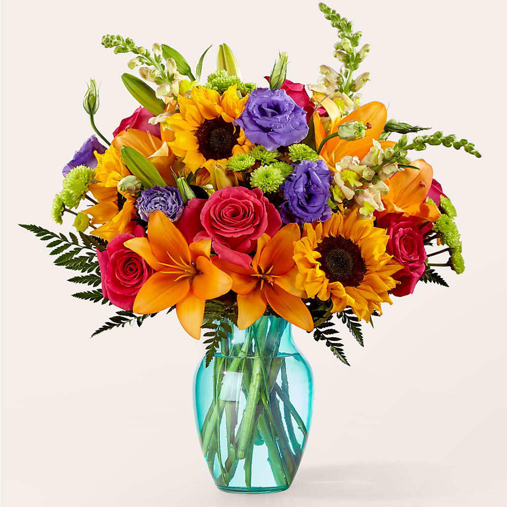Double Rainbow Bouquet – Magnolia Floral Design, Santa Ana CA