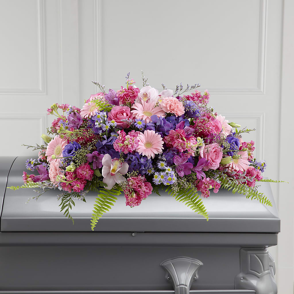 Glorious Garden Casket Spray – Magnolia Floral Design, Santa Ana CA