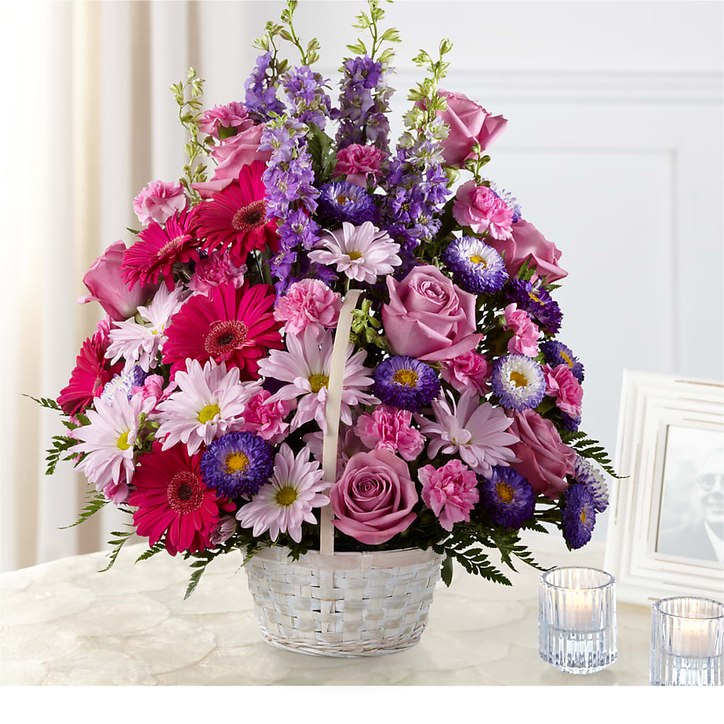 Pastel Peace Basket – Magnolia Floral Design, Santa Ana CA