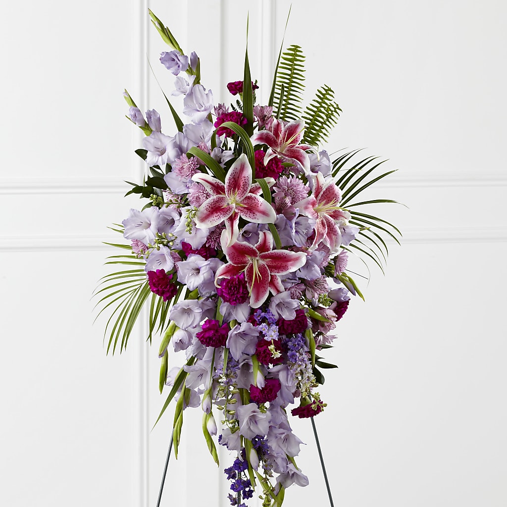 Tender Touch Standing Spray – Magnolia Floral Design, Santa Ana CA