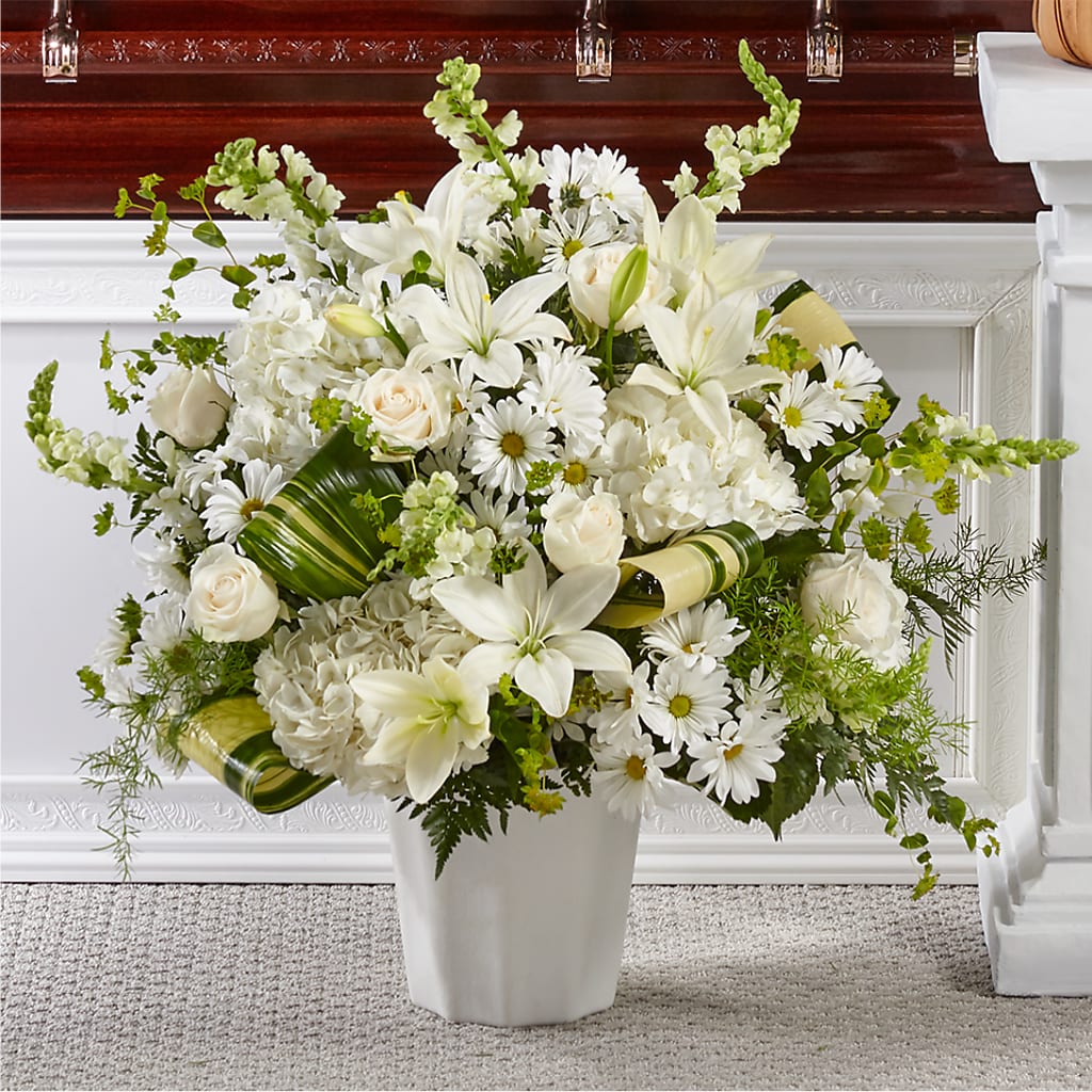 Thoughts of Tranquility Floor Basket – Magnolia Floral Design, Santa Ana CA