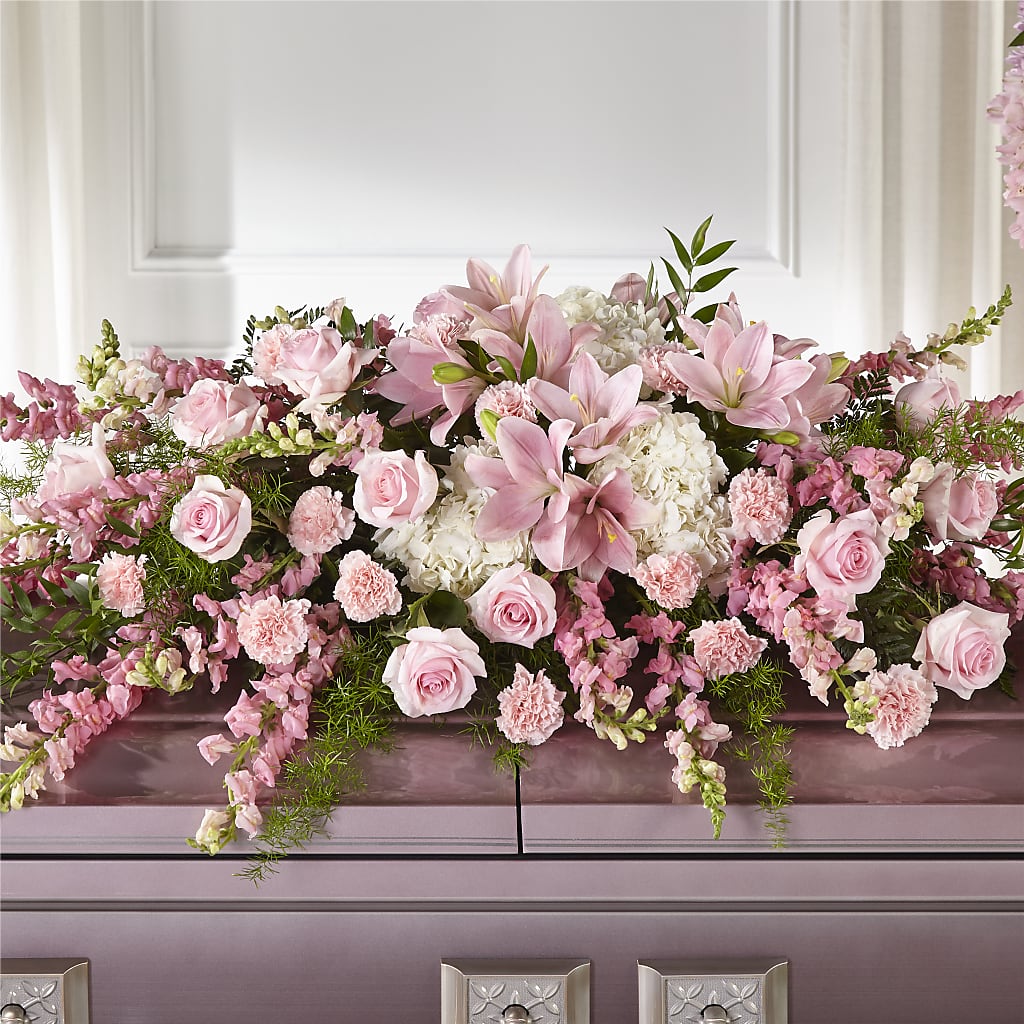 Life & Remembrance Casket Spray – Magnolia Floral Design, Santa Ana CA