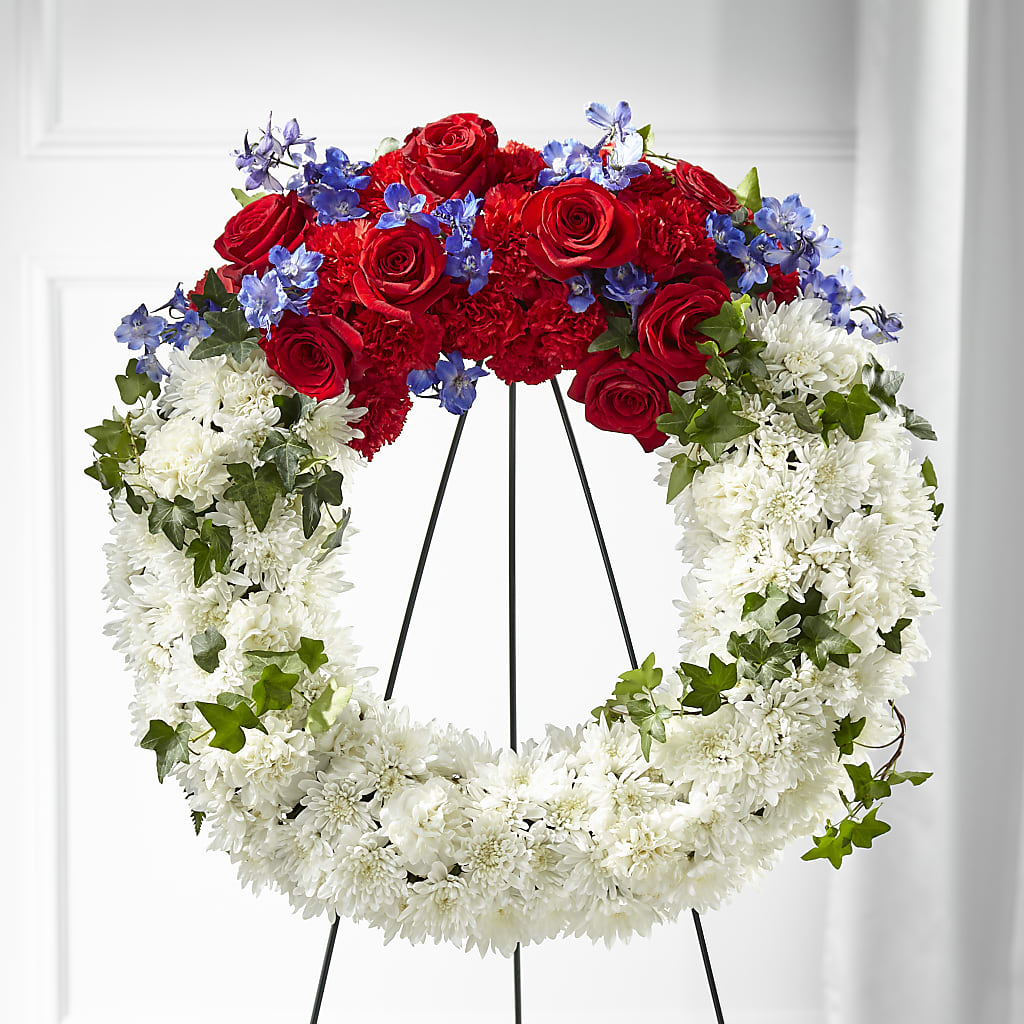 Patriotic Passion Wreath – Magnolia Floral Design, Santa Ana CA