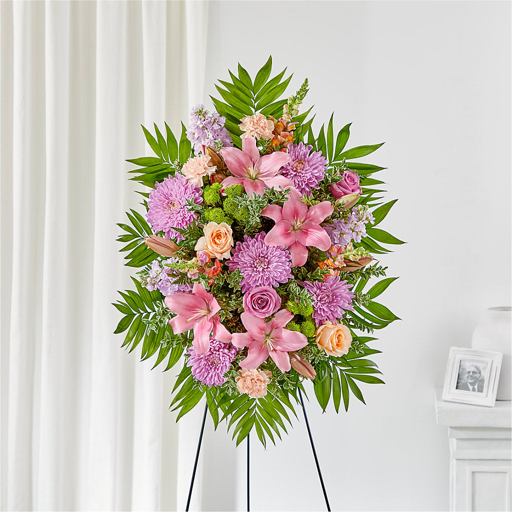 Love & Light Standing Spray – Magnolia Floral Design, Santa Ana CA