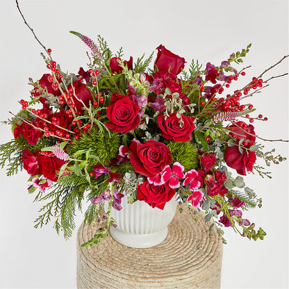 Big Red Bow Bouquet –  Magnolia Floral Design, Santa Ana CA