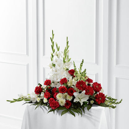 Crimson & White Arrangement –  Magnolia Floral Design, Santa Ana CA