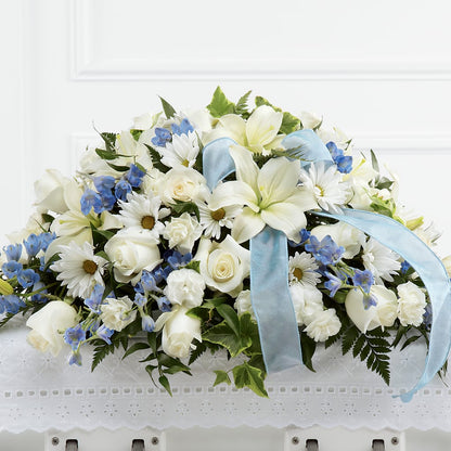 Tender Treasure Casket Spray –  Magnolia Floral Design, Santa Ana CA