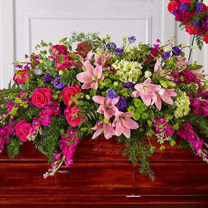 Radiant Tribute Casket Spray –  Magnolia Floral Design, Santa Ana CA