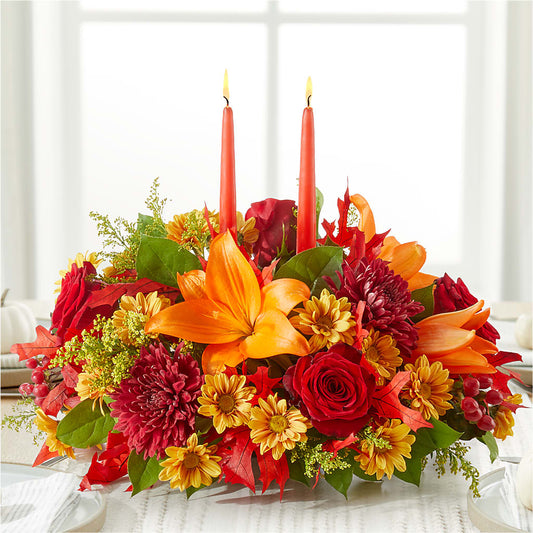 Autumn's Embrace Centerpiece –  Magnolia Floral Design, Santa Ana CA