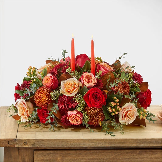 Gather Near Centerpiece –  Magnolia Floral Design, Santa Ana CA