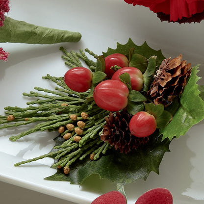Red Berry Boutonniere –  Magnolia Floral Design, Santa Ana CA